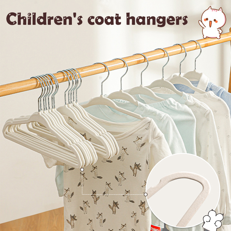 Baby Clothes Organiser - 10/20pcs Appendiabiti in velluto Antiscivolo Rotin