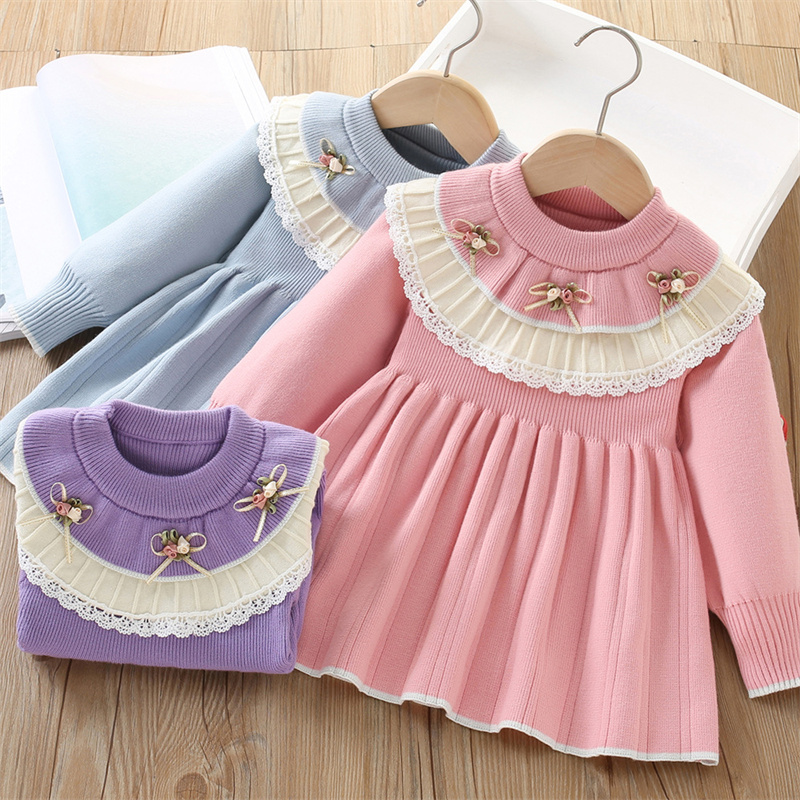 Baby Clothing Jumpers - Abito lavorato a maglia da bambina