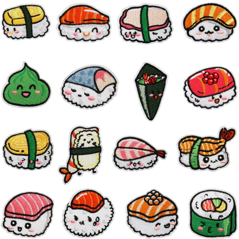 Baby Clothing Embroidery - Cute Baby giapponese sushi riso salmone