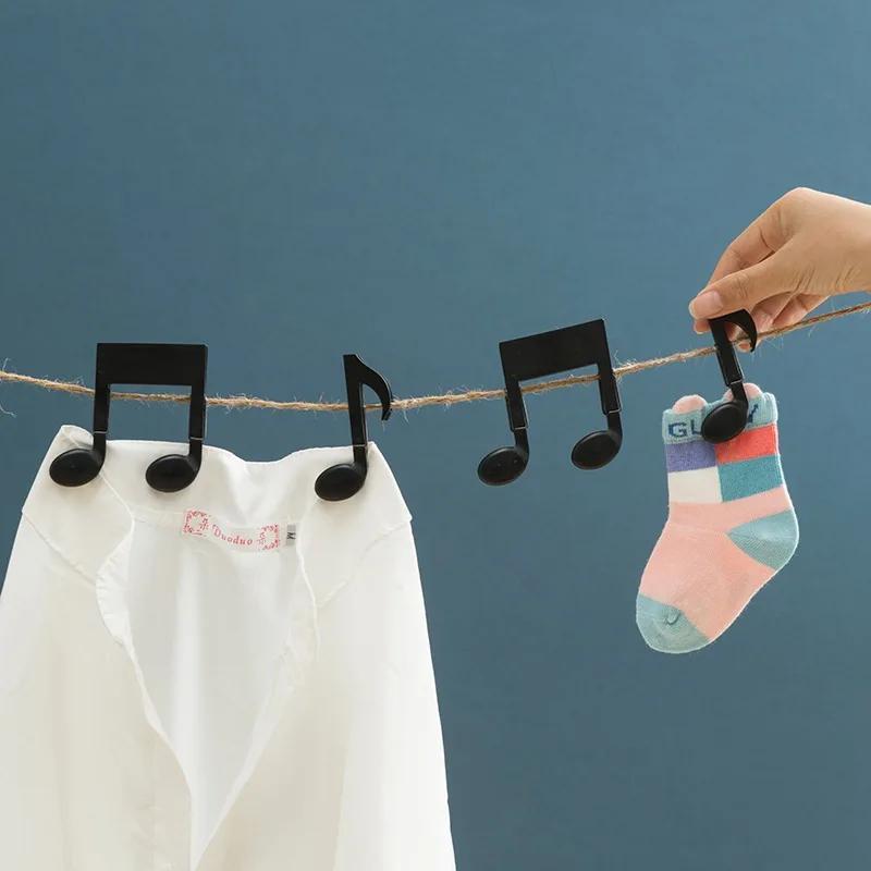 Baby Clothing Drying Rack - 2 Pezzi Mollette Nere a Forma