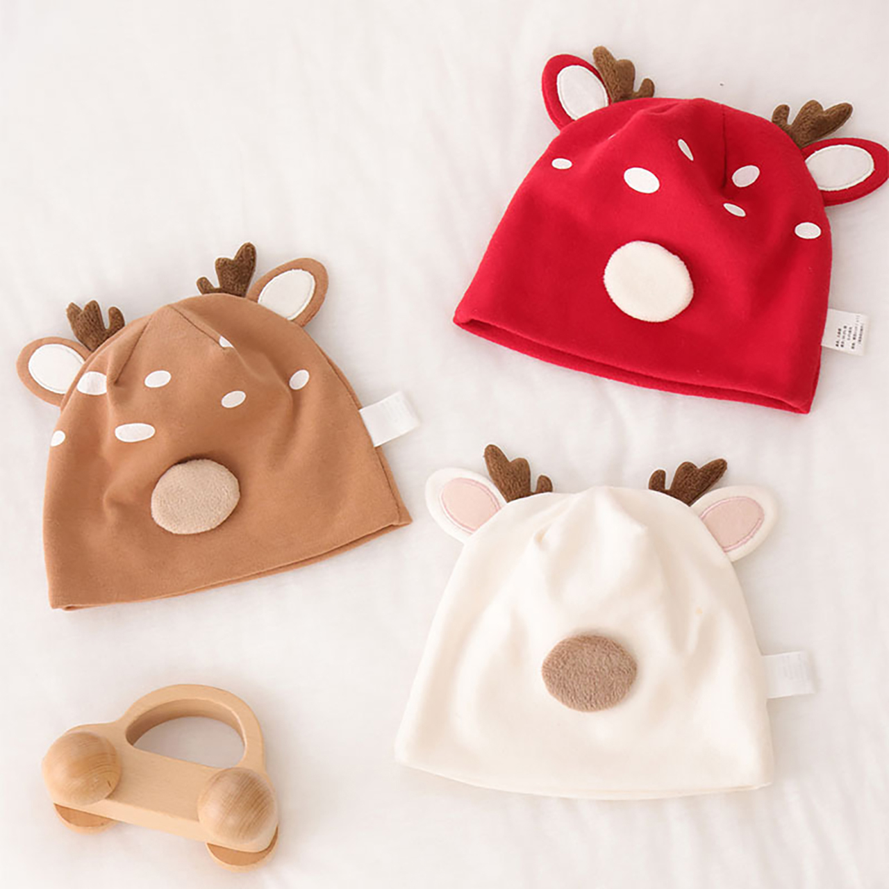 Baby Hat Beanie - Cappellino Neonato a Forma di Cervetto,