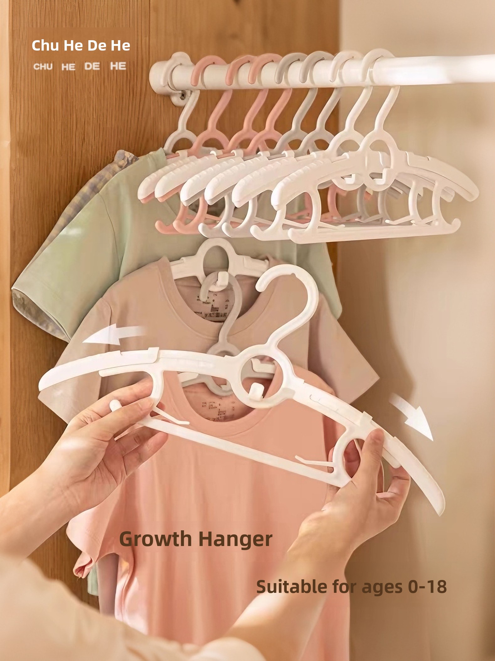 Baby Clothing Drying Rack - Appendiabiti Antiscivolo per Bambini, Stendibiancheria Estensibile