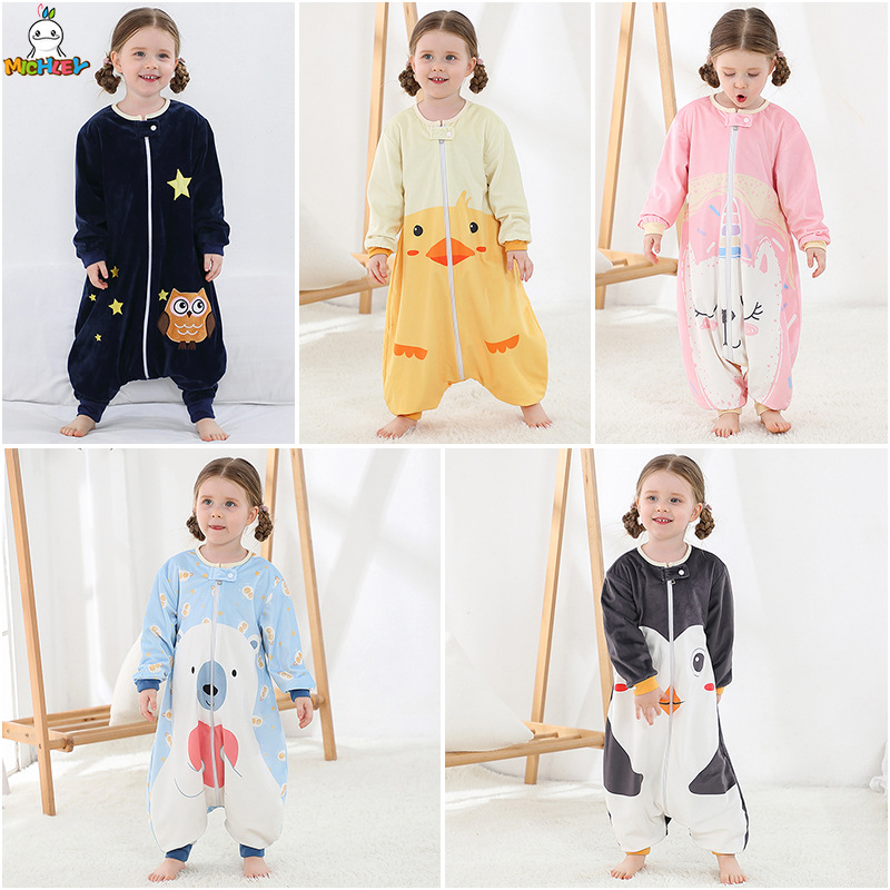 Fleece Sleep Bag - MICHLEY Halloween Cute Duck Cartoon Sleepsack