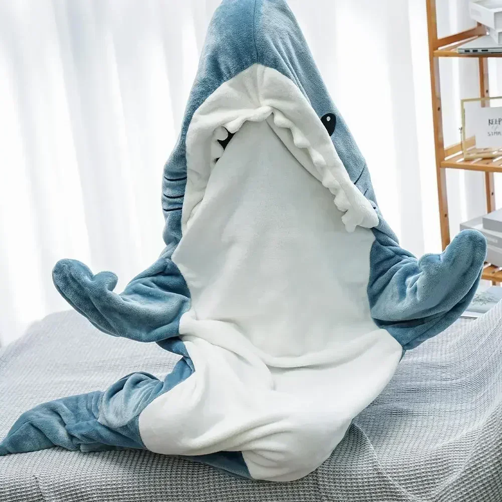 Cartoon Shark Coperta con capp - Fleece Sleep Bag recensione e prezzo