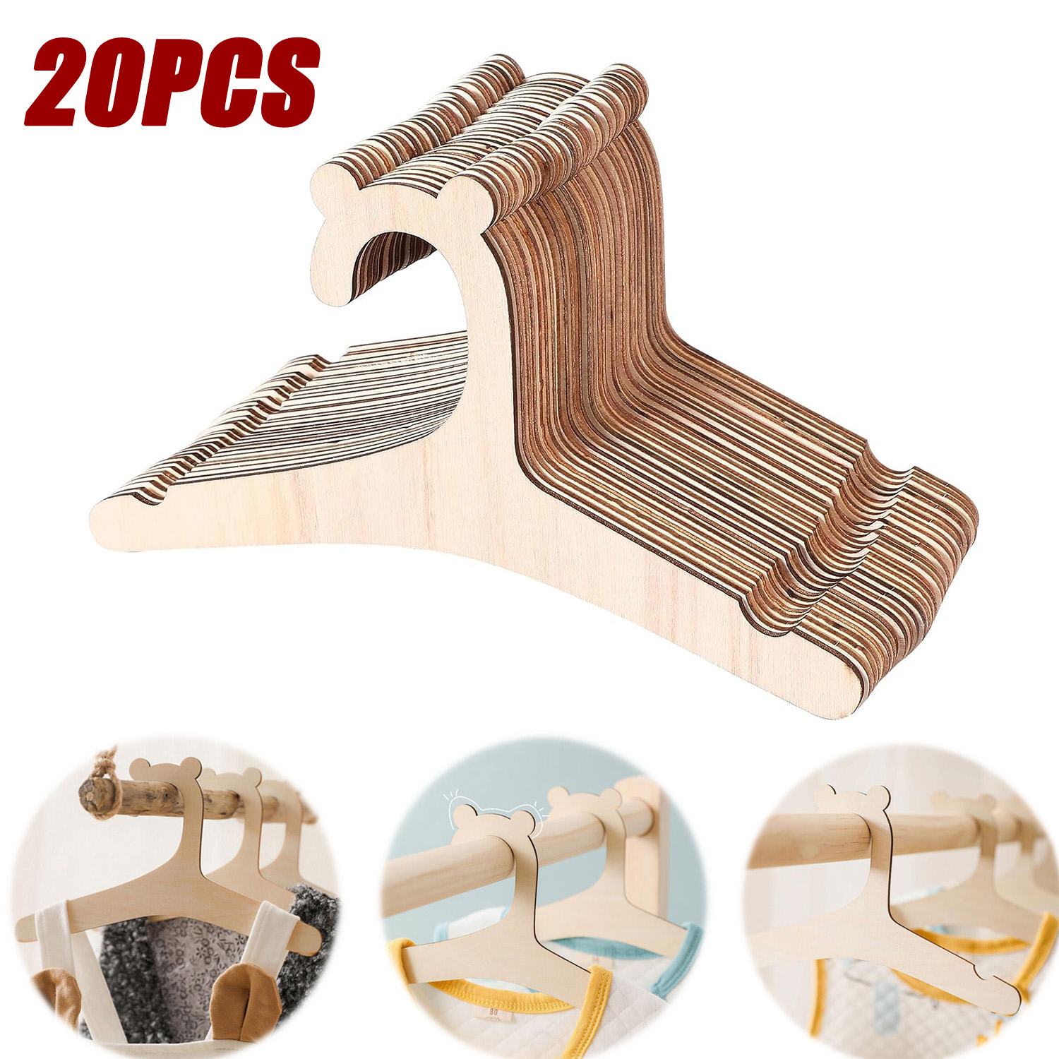 20 pezzi appendiabiti per bamb - Baby Clothing Drying Rack recensione e prezzo